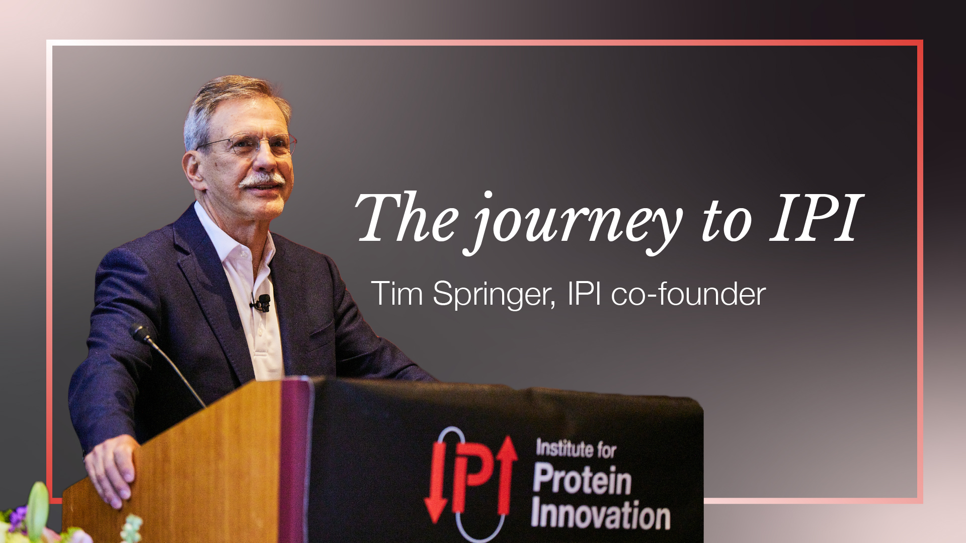 A thumbnail image for "The journey to IPI" talk by Tim Springer