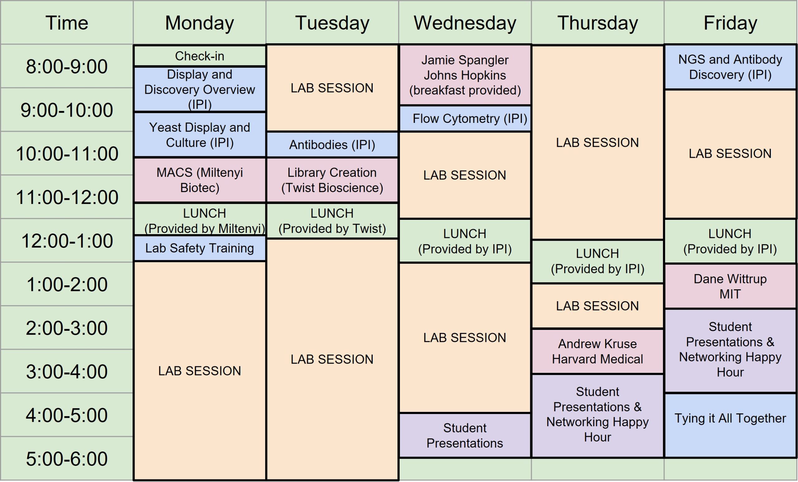 2025 yeast display course schedule